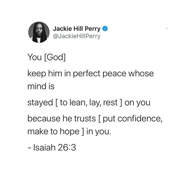 Do what you gotta do to stay aware and informed but don’t let it take your mind somewhere God wouldn’t. Even now, perfect peace is available for us all.