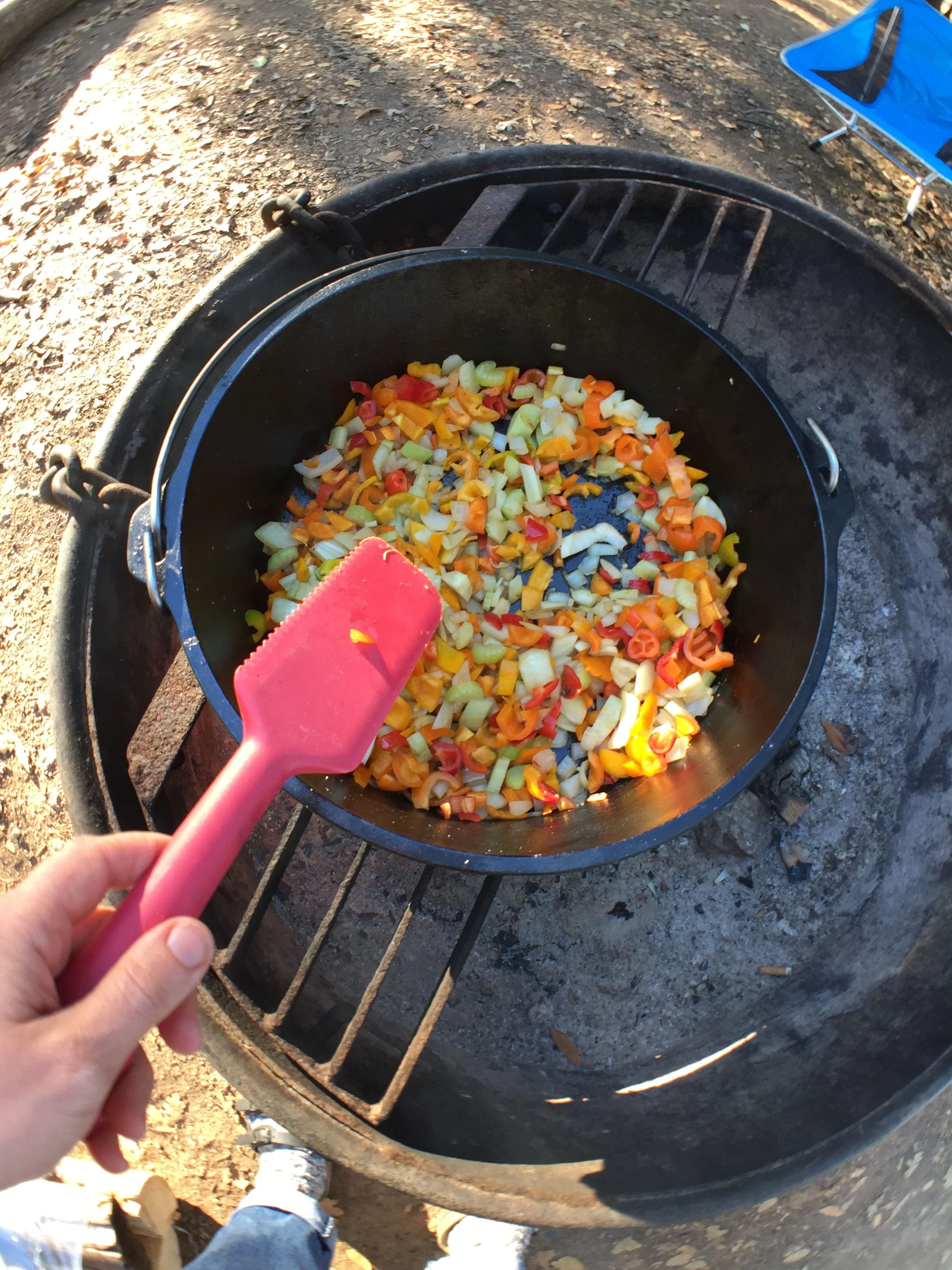 Browning the diced peppers.jpg