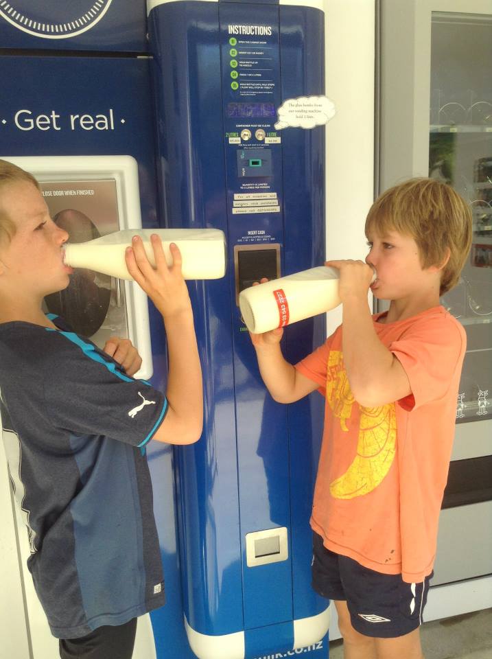 Photo: A Village Milk vending machine, NZ