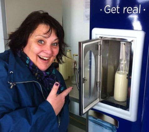 Photo: A raw milk vending machine at the farm gate in New Zealand. Click on images to enlarge.