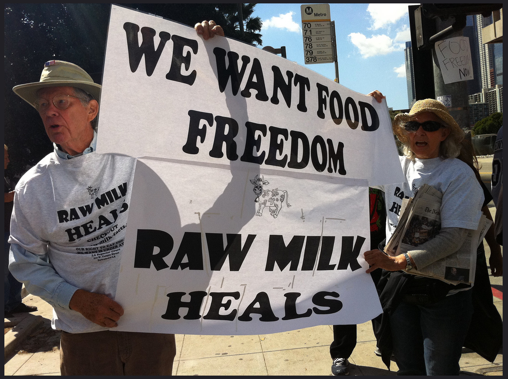 Photo: from the LA Rawesome Raw Milk rally