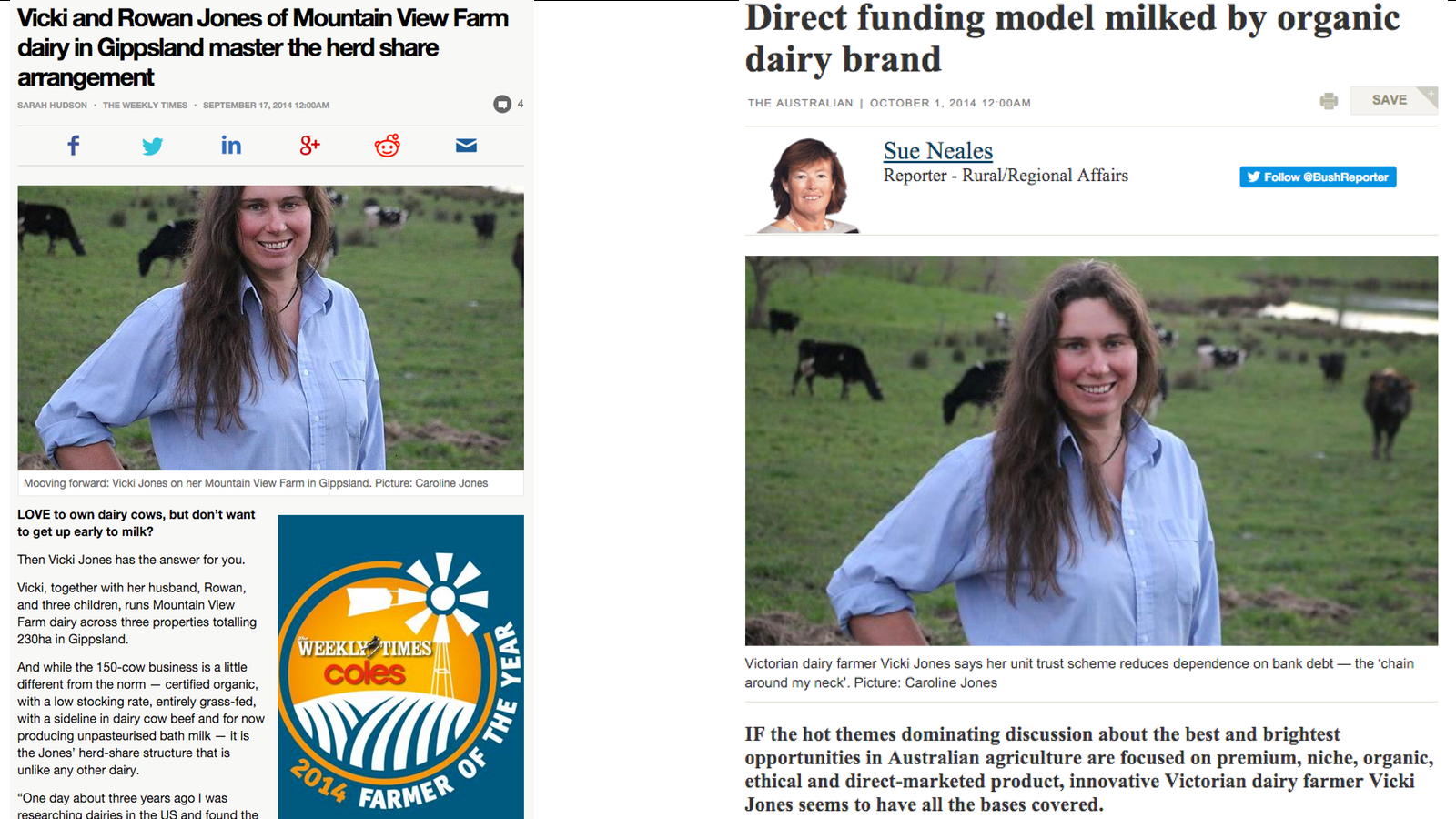 Articles praising raw milk published shortly before first 'killer milk' article