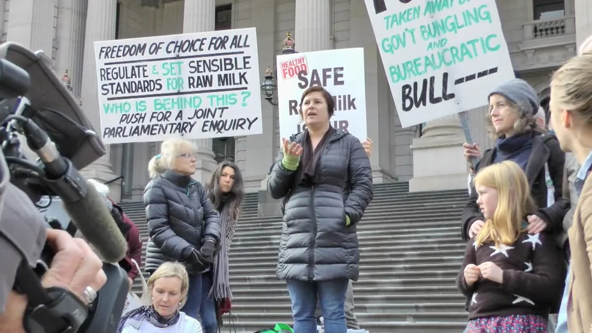 Rebecca Freer speaking about our petition being tabled at parliament
