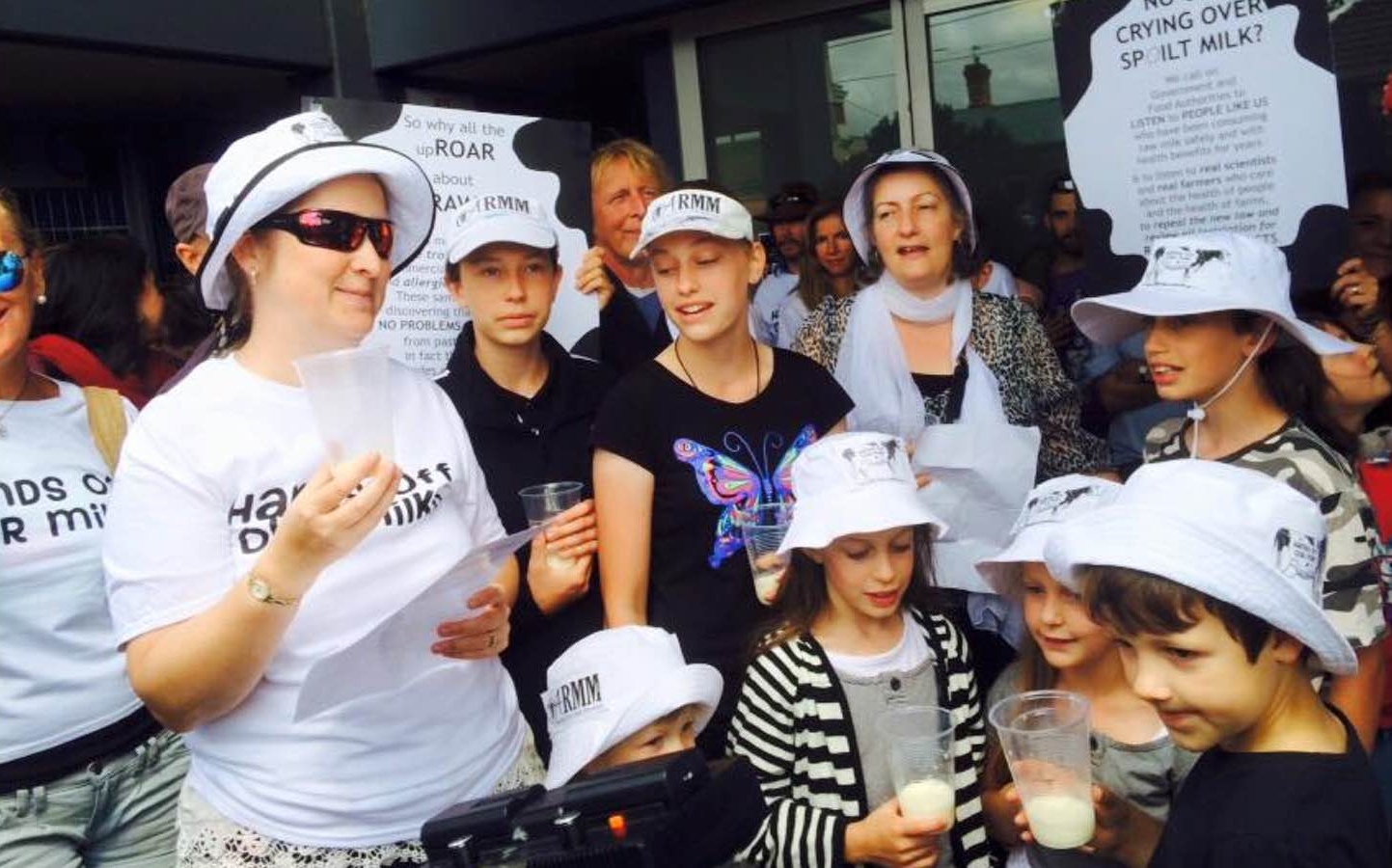 Raw Milk Drink In 31 Jan 2015 in front of Jane Garrett's offices