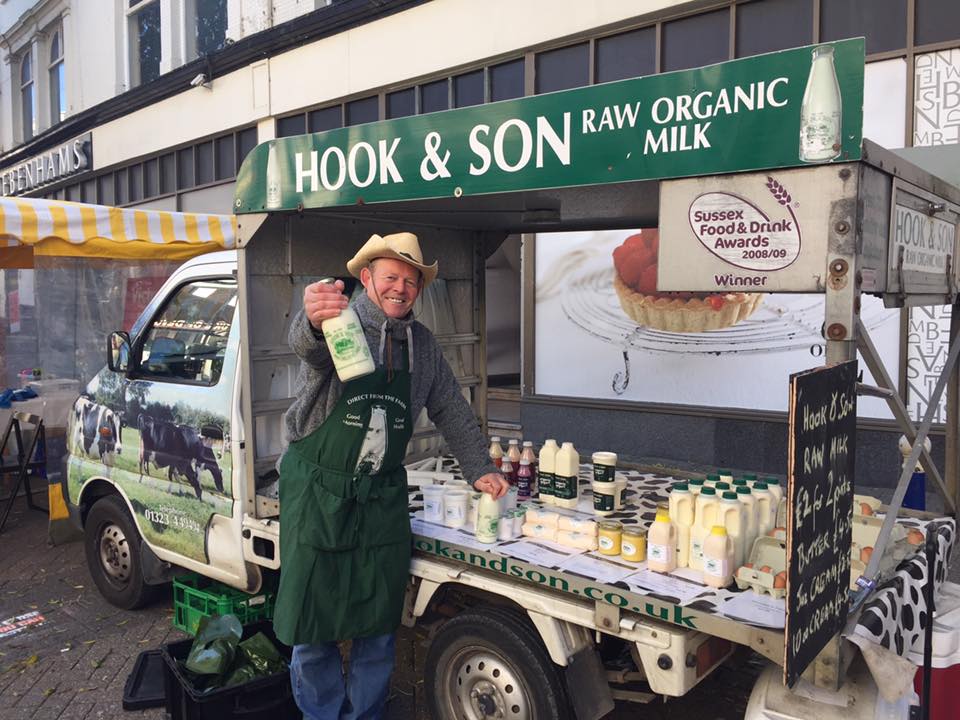 Photos: Hook and Son at a local farmers market by Eastbourne Borough Market. Click to enlarge.