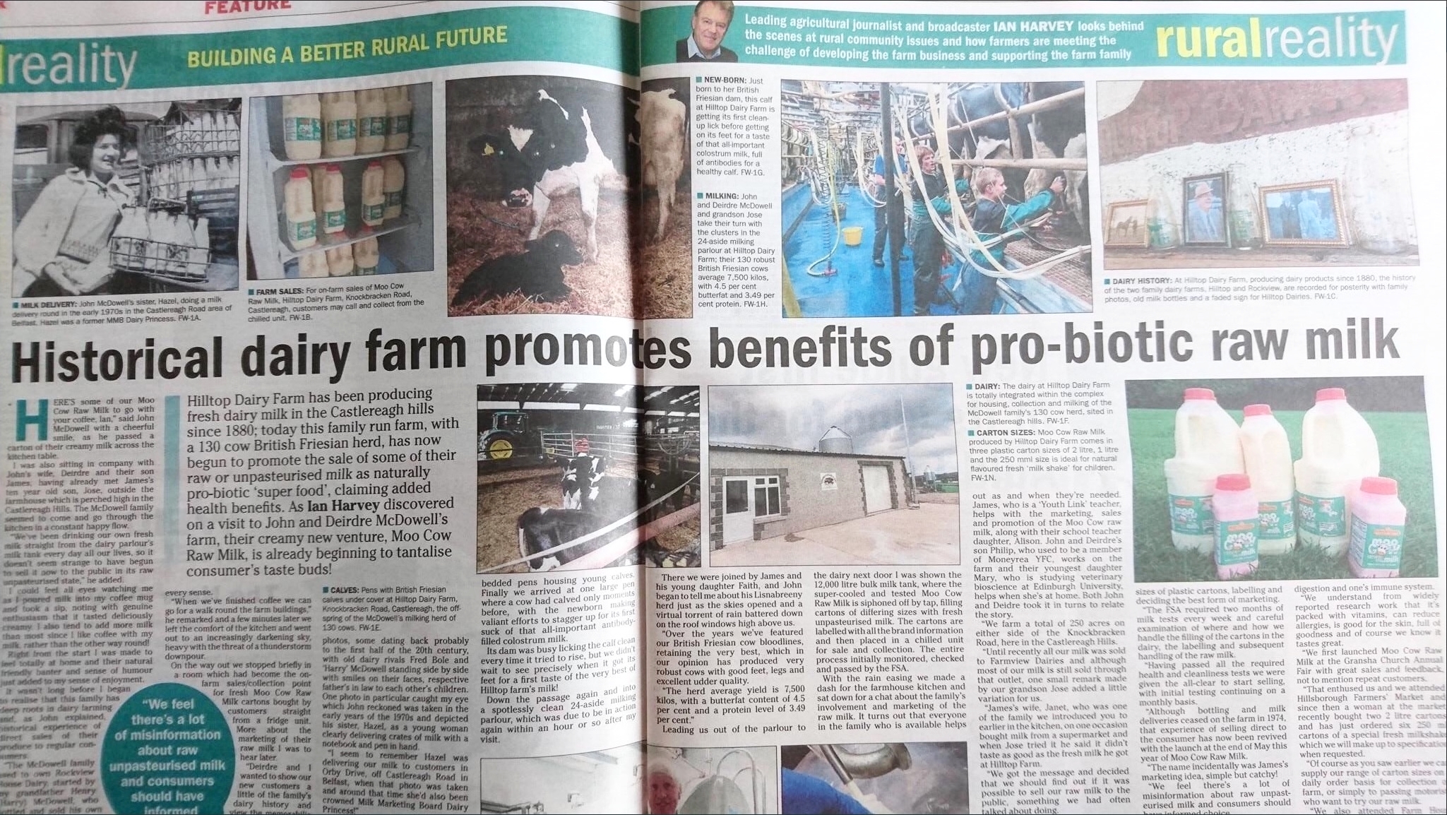 Image: a 24 August 2017 Farm Week article about the farm's raw milk, click here to read.