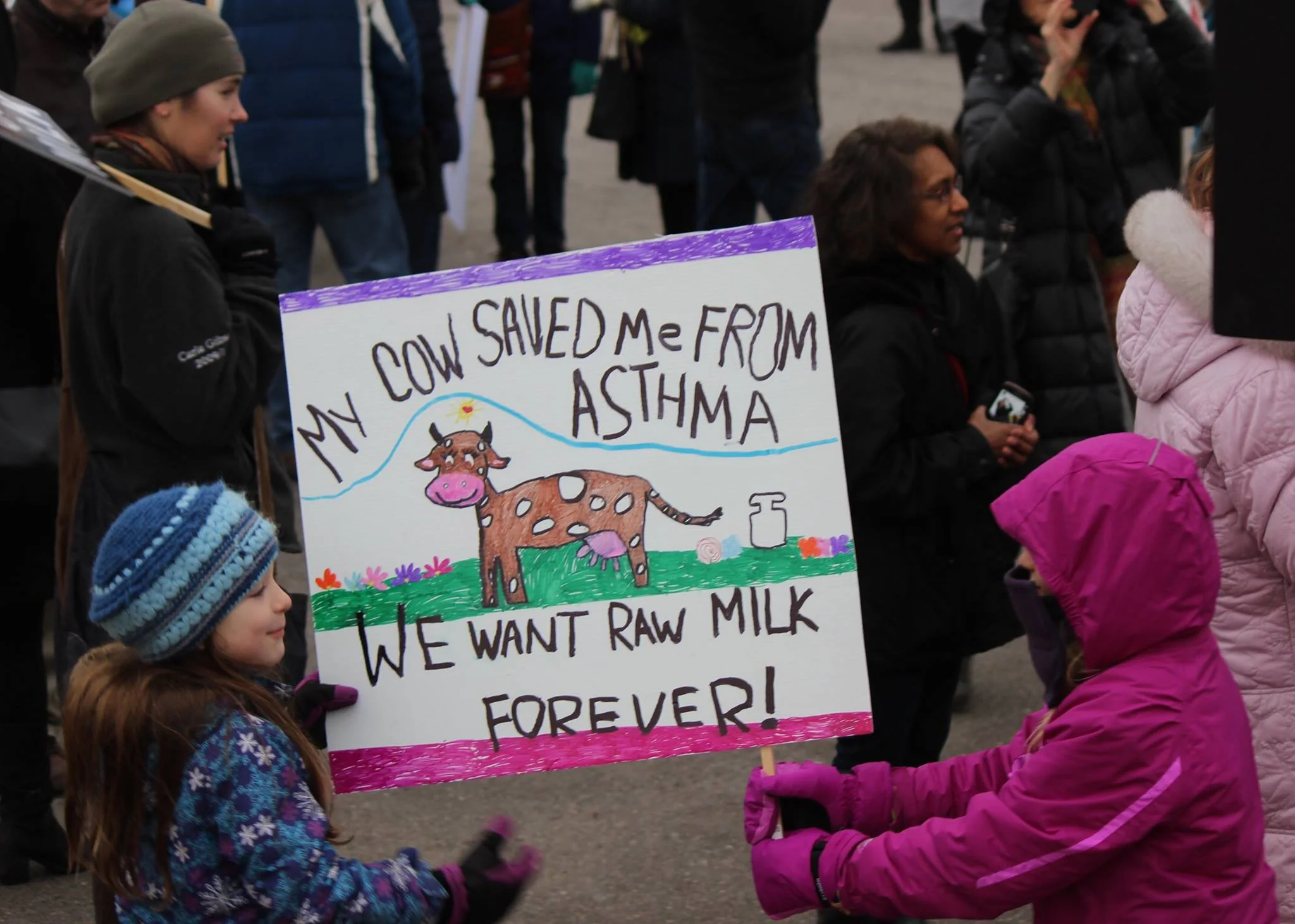 Image: a photo from: Raw Milk: Newmarket Court Food Freedom rally