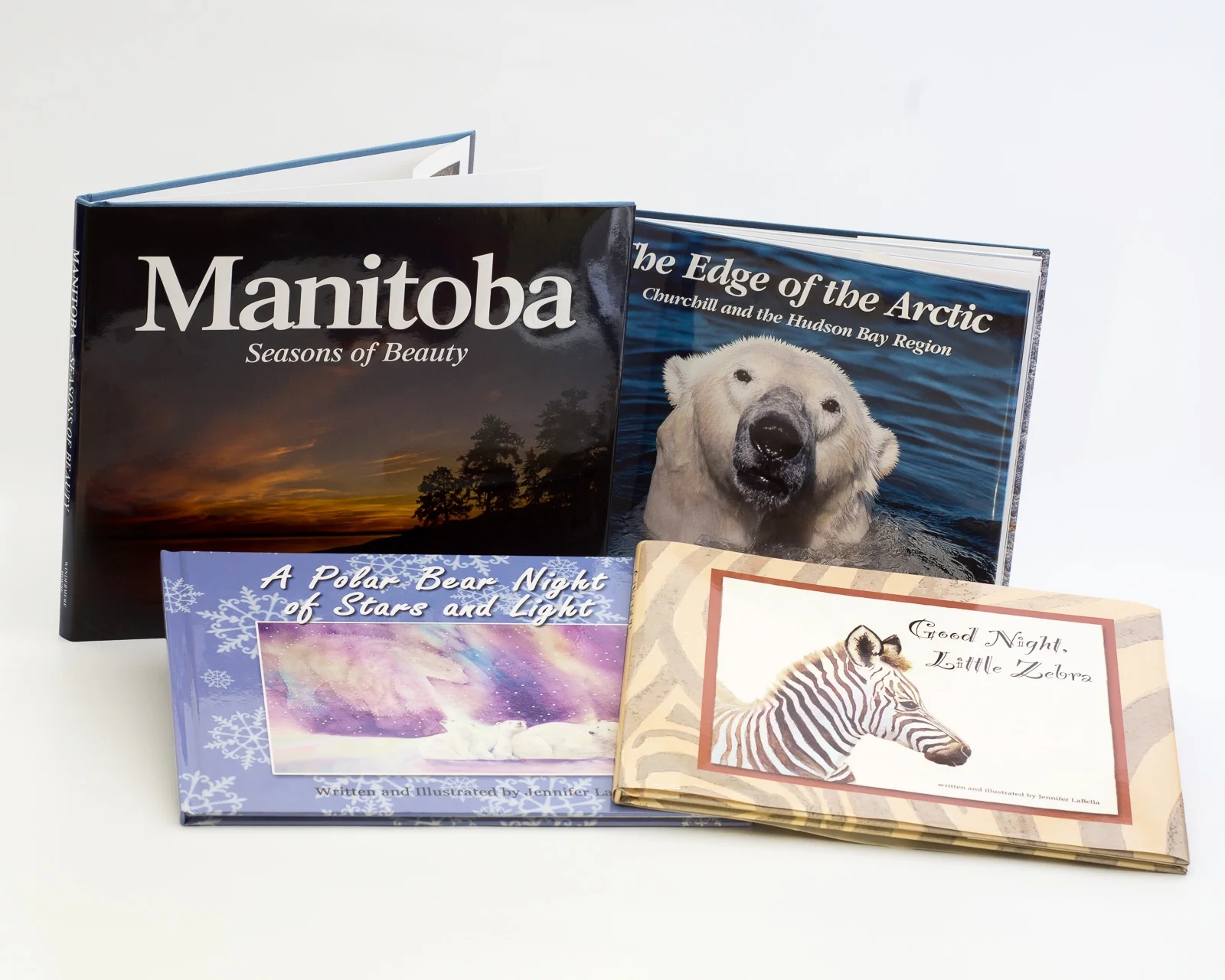 Local author and illustrator, Jennifer LaBella - children's picture books: Good Night Little Zebra and A Polar Bear Night of Stars and Light. Naturalist and photographer, Robert Taylor - The Edge of the Arctic and Manitoba Seasons of Beauty.