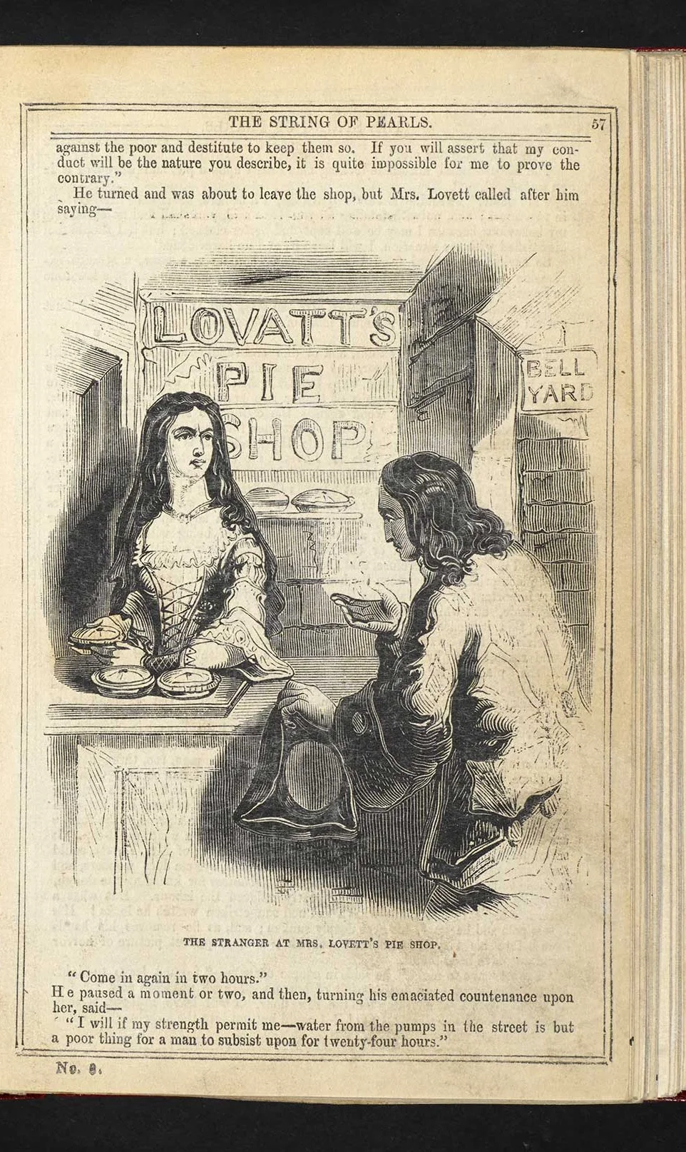 The String of Pearls , the Penny Dreadful that first introduced the characters of Sweeney Todd and Mrs. Lovett. Source: www.bl.uk/romantics-and-victorians/articles/penny-dreadfuls#