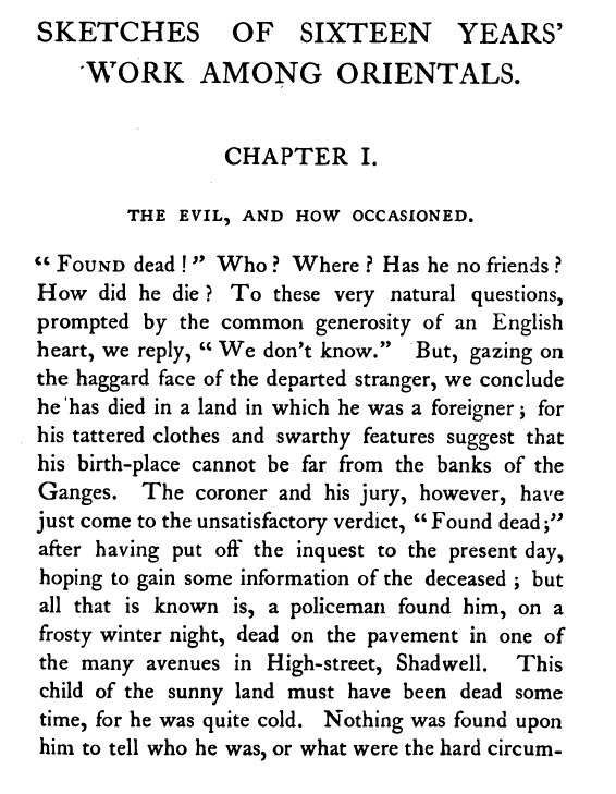 Excerpt from Joseph Salter, The Asiatic in England (1873).