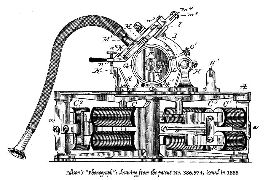 Sound - Phonograph patent Edison 1888.jpg