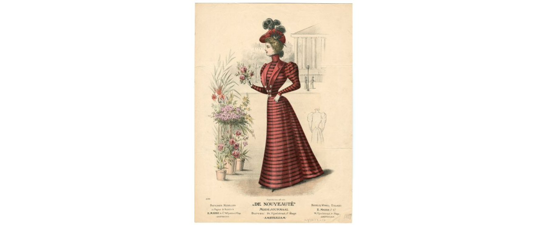 Stroke - Women's Fashion Plate 1895 - 1898 red stripes.png