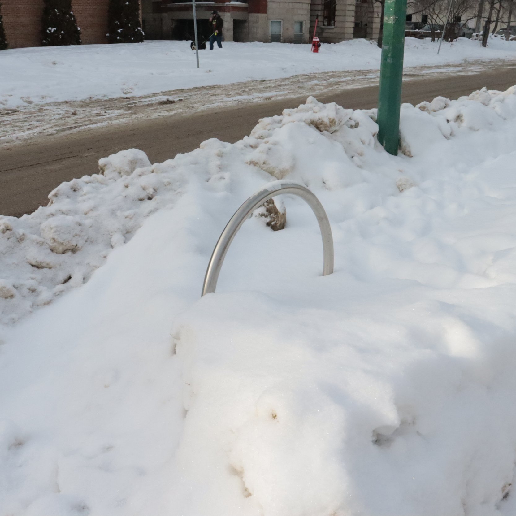 Bike parking is not maintained in winter
