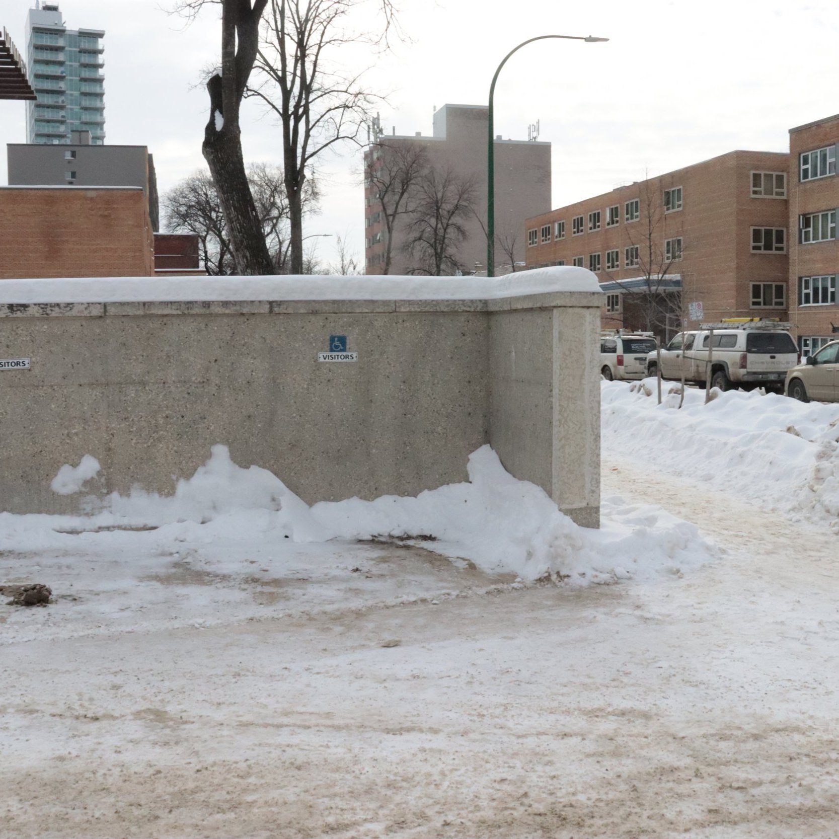 Accessible parking spot (Winter)