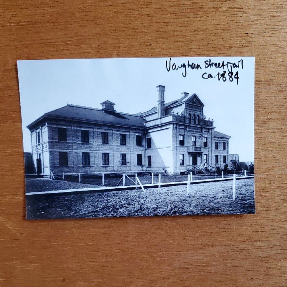  a photo of Vaughan Street jail taken in 1884 