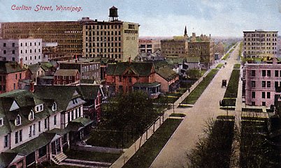  A postcard with a print of Carlton Street, date unknown 