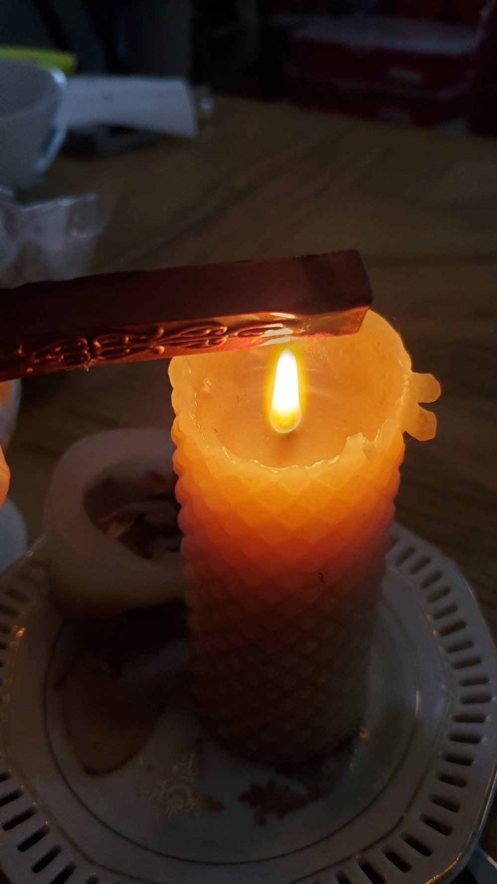  You can also use the flame of a candle: gently twirl the stick of wax over the flame until it starts to melt.  