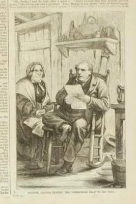 “Colonel Juggins Reading the 'Somerville Star' to His Wife.”