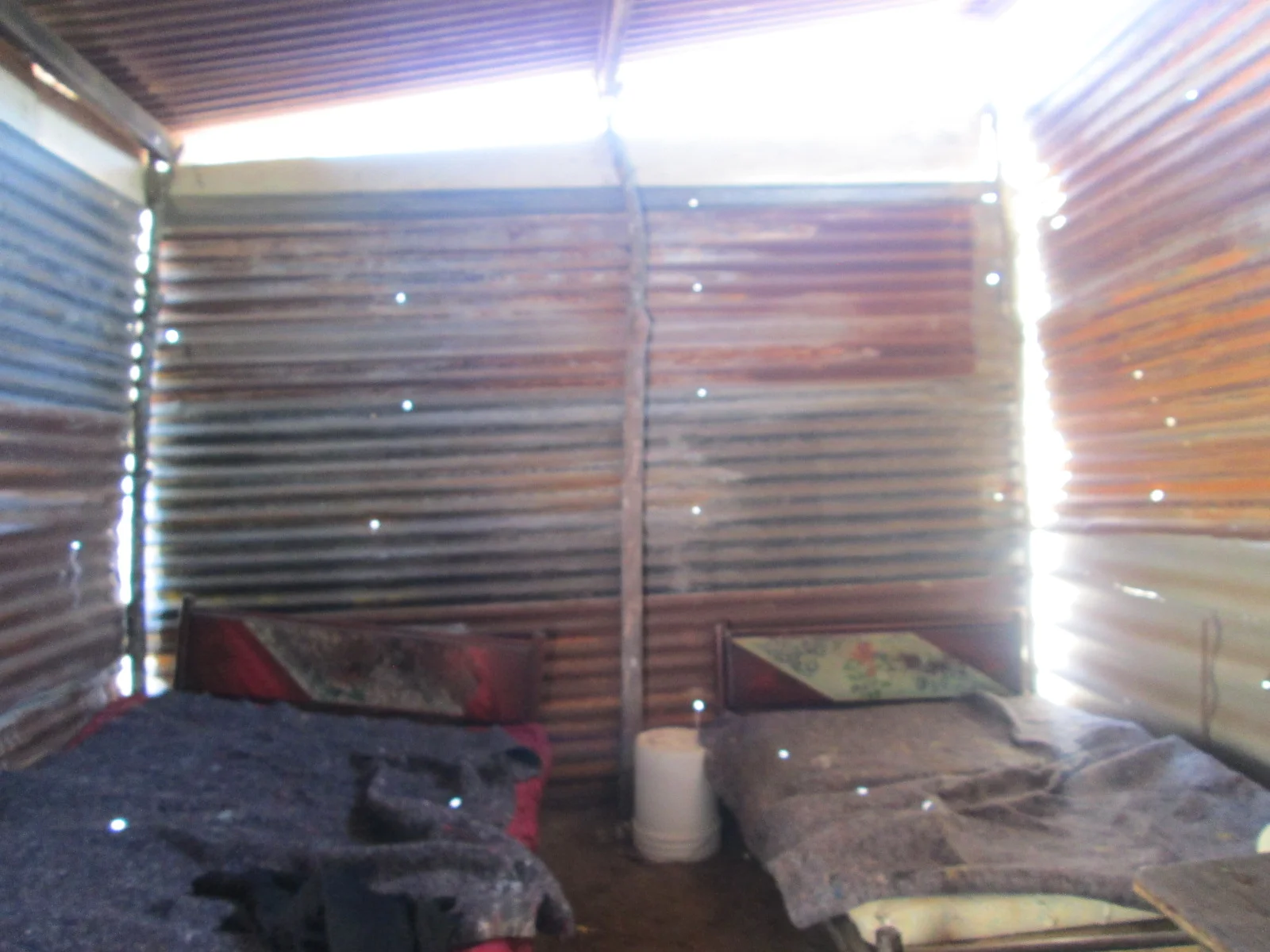 Kevins' Former dirt floor shelter