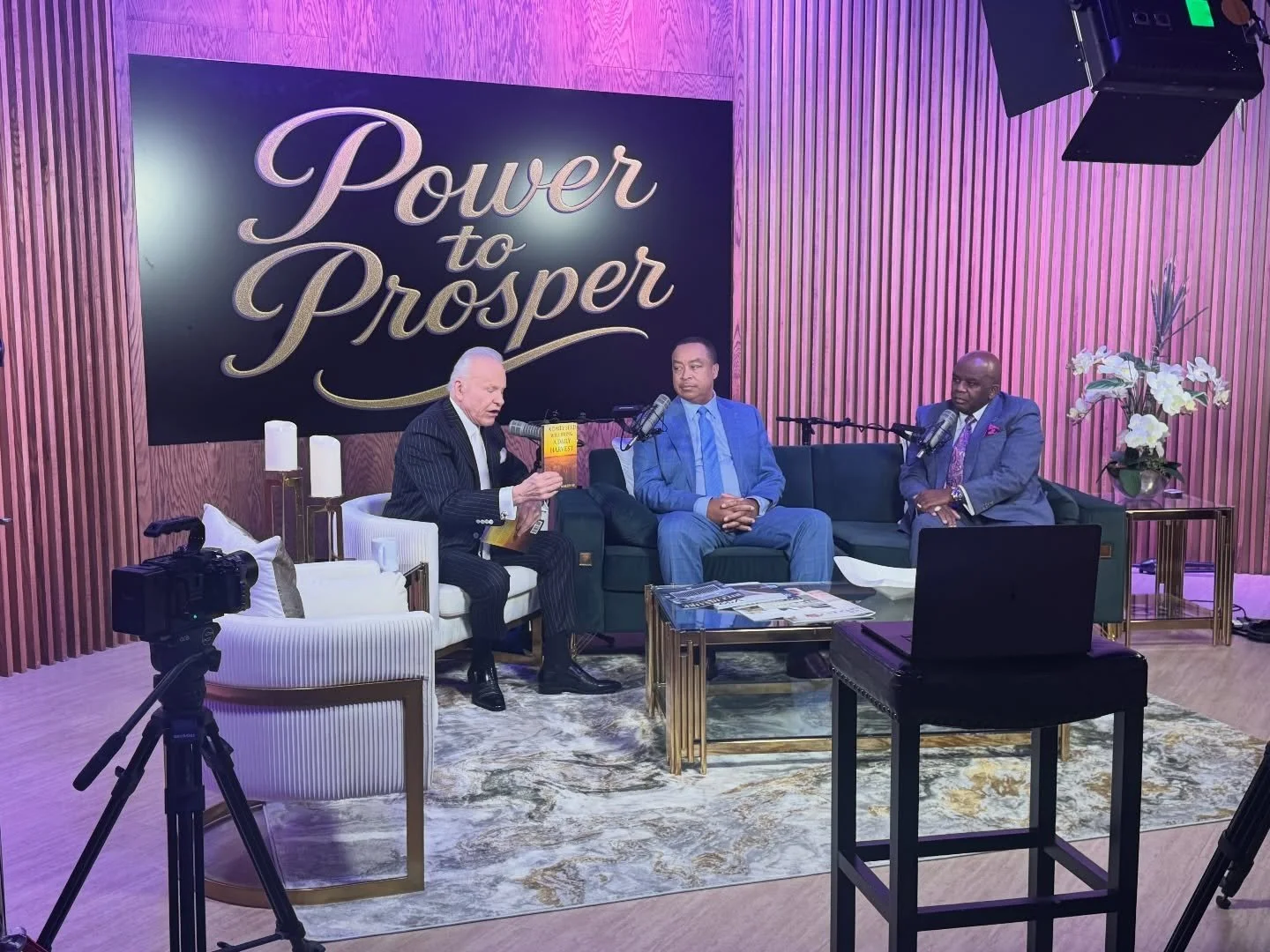 Dr. Martin with Dr. Cook and Archbishop Chitwood; Filming a powerful podcast 🎙️ featuring Dr. Martin&rsquo;s new book, A Daily Seed Will Bring A Daily Harvest #dailyseeddailyharvest #connection #mentor #mentorship #bestseller #amazon #kindle #barnes