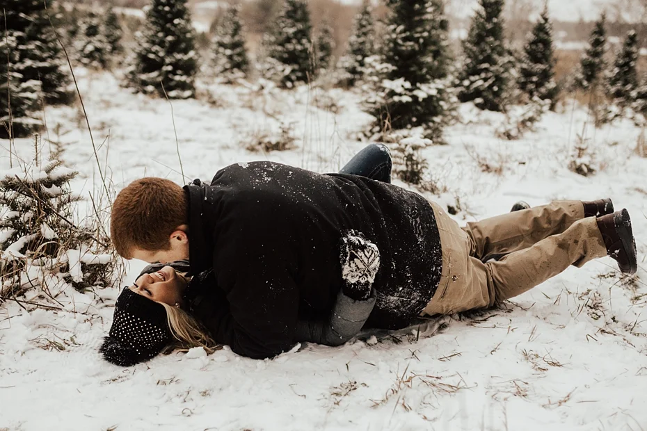 Hailey & Dan Hansens Tree Farm Engagement Session in Anoka, MN_0100.jpg