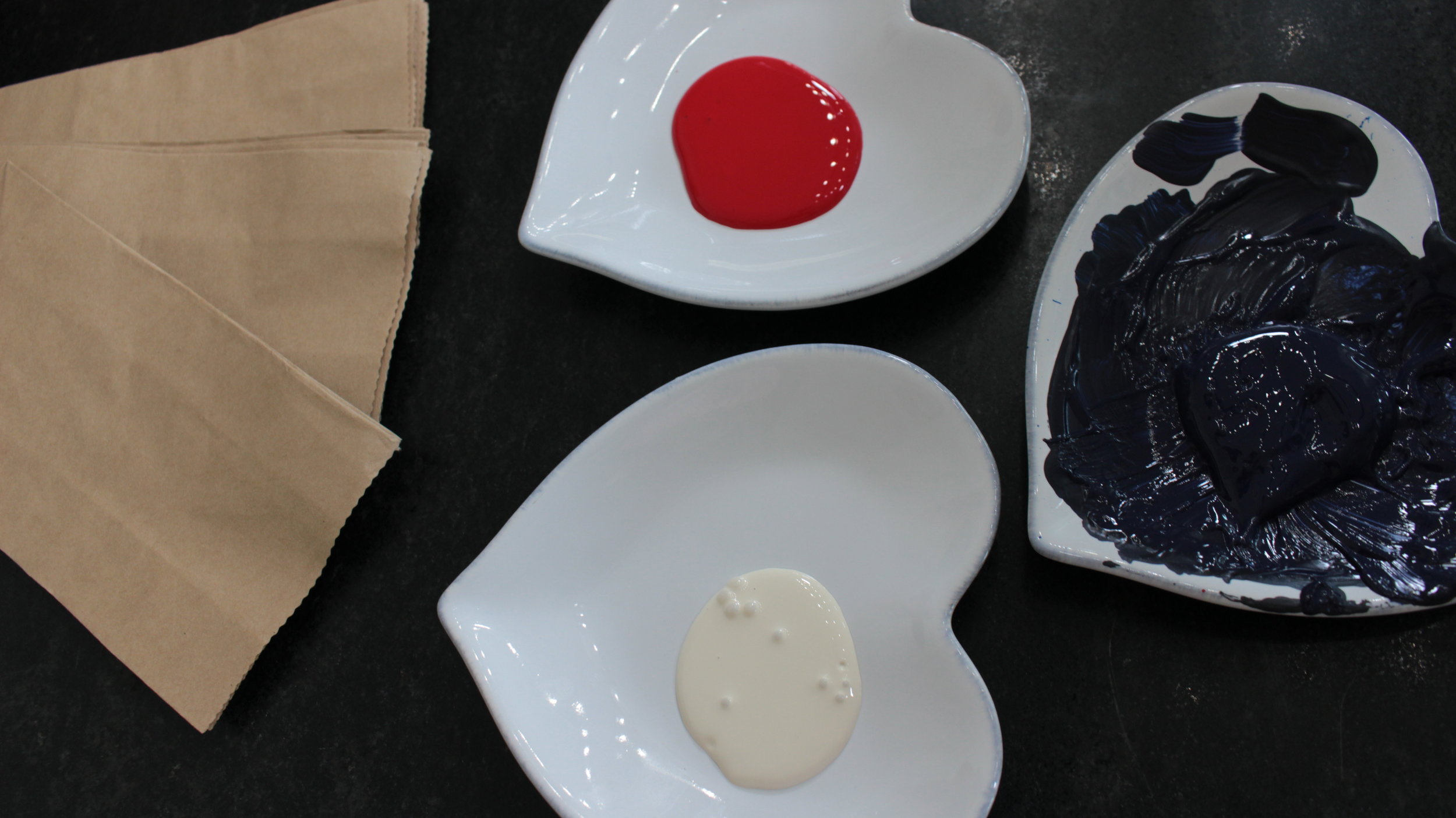 Make sure you use a more off-white color (I used cream), as on the paper sack, it will look white! We also love a balance of colors, and a less stark white will make that happen!