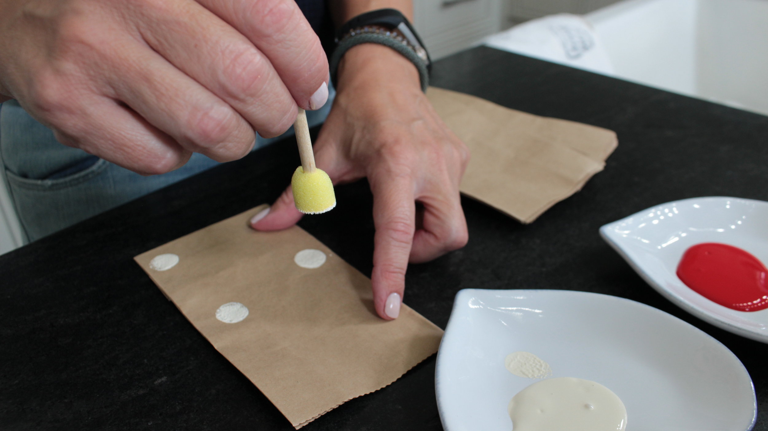 Grab some small stamps from your nearest craft store, and get to stamping!