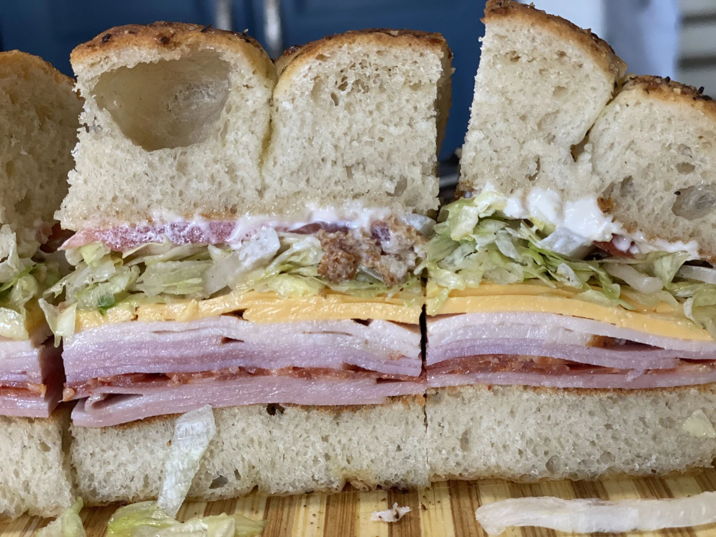 Pesto Focaccia Italian Sub