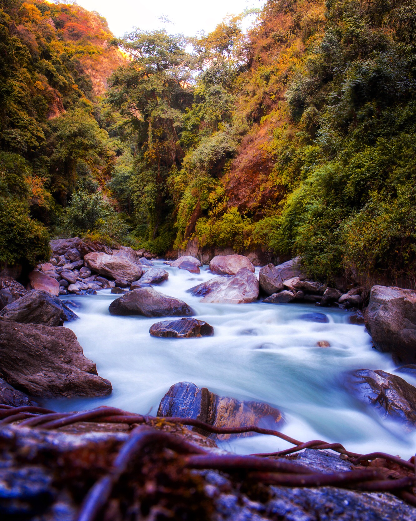 Nov 14.3, 2016 The hot springs filled three pools that overlooked rushing cascades of the Manjh Danua. It was decided: this would be a horrible introduction to the mountains. Not until feet are battered and foreheads sunscorned. It was a short moment to enjoy nature, the expedition, the mission.