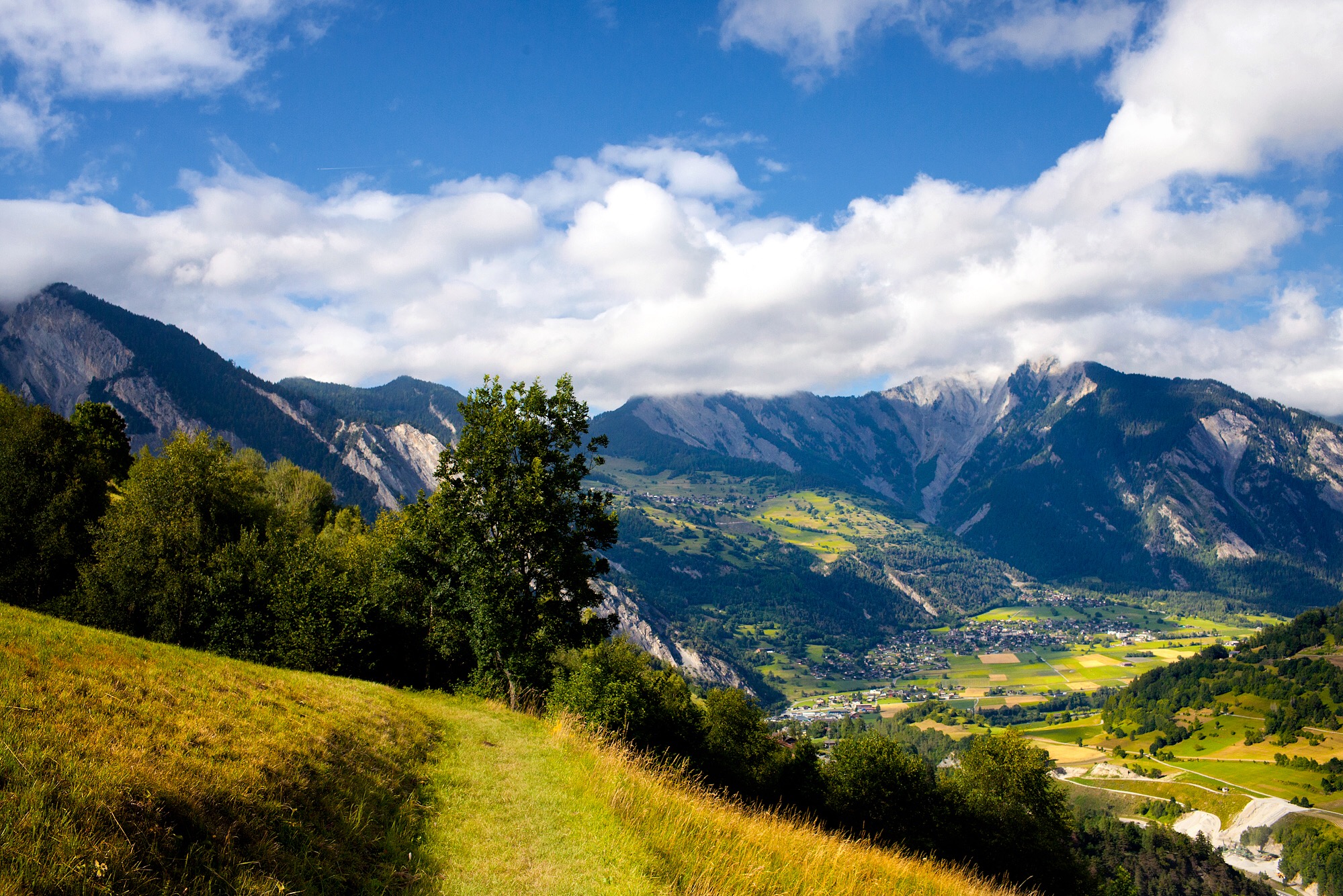 Day 3: Val de Bagnes Towards Sembracher the clouds lift. High meadows roll as one village becomes the next.