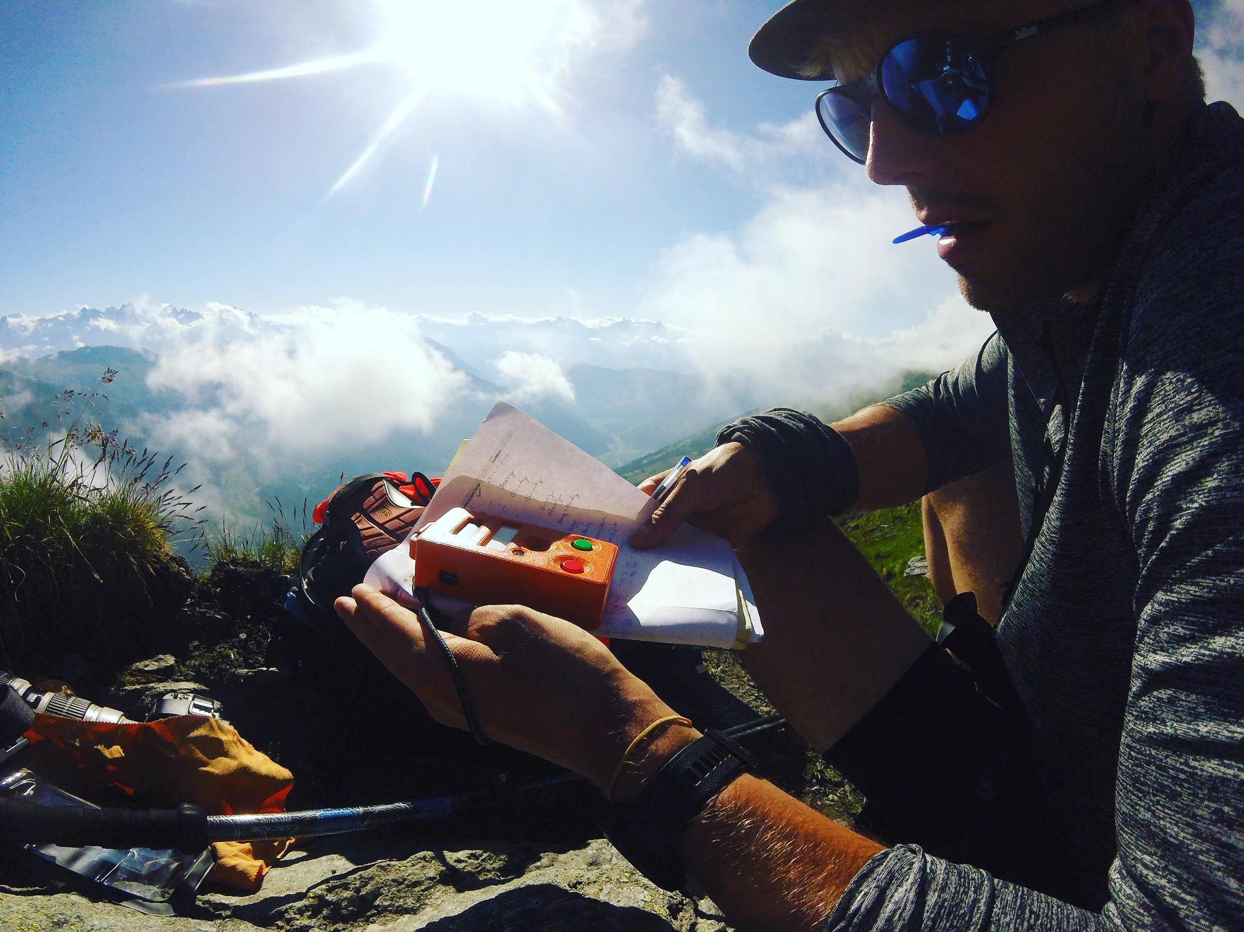 Day 4:&nbsp;Col de LouvieComing to Col de Louvie at 2,921 meters it's more testing. The device in orange is one I developed to measure critical flicker fusion threshold: the frequency at which you perceive a flashing light turn solid. It's not the n…