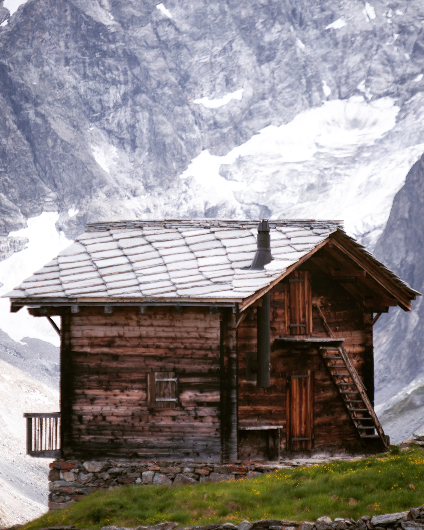 Day 6:&nbsp;Arolla, SwissHigh in the Alps, shale roofed and logged walls, on the edge of a valley, in front of a snow capped mountain. You either yearn for this, or a lazy beach; the distinction—make or break.