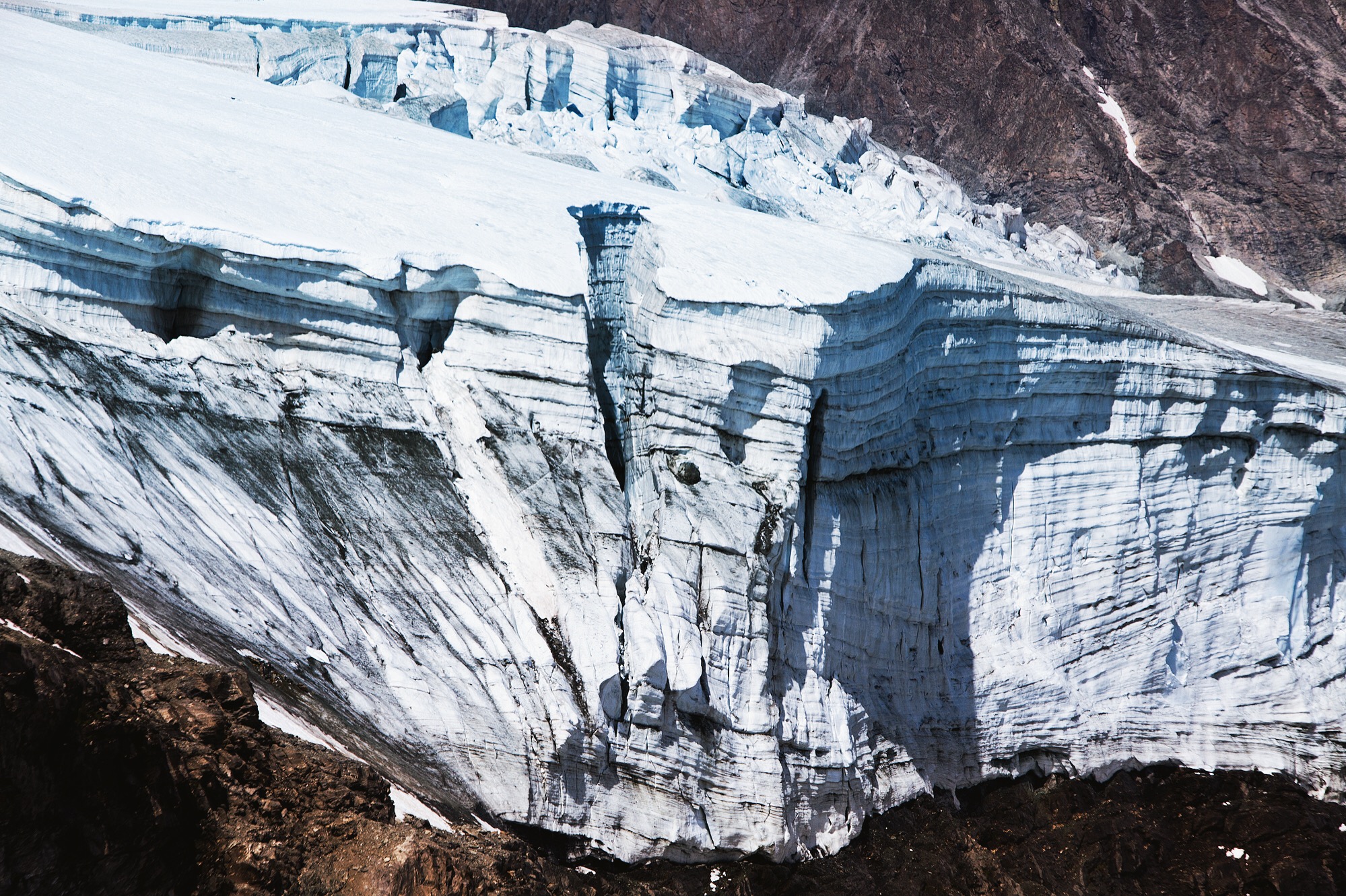 Day 8: Hörnlihütte An extension of the Zmutt Glacier on the north side of the Matterhorn.