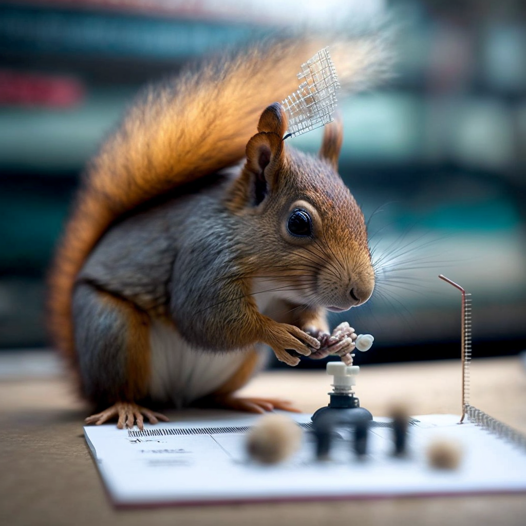 Red Squirrel doing Science