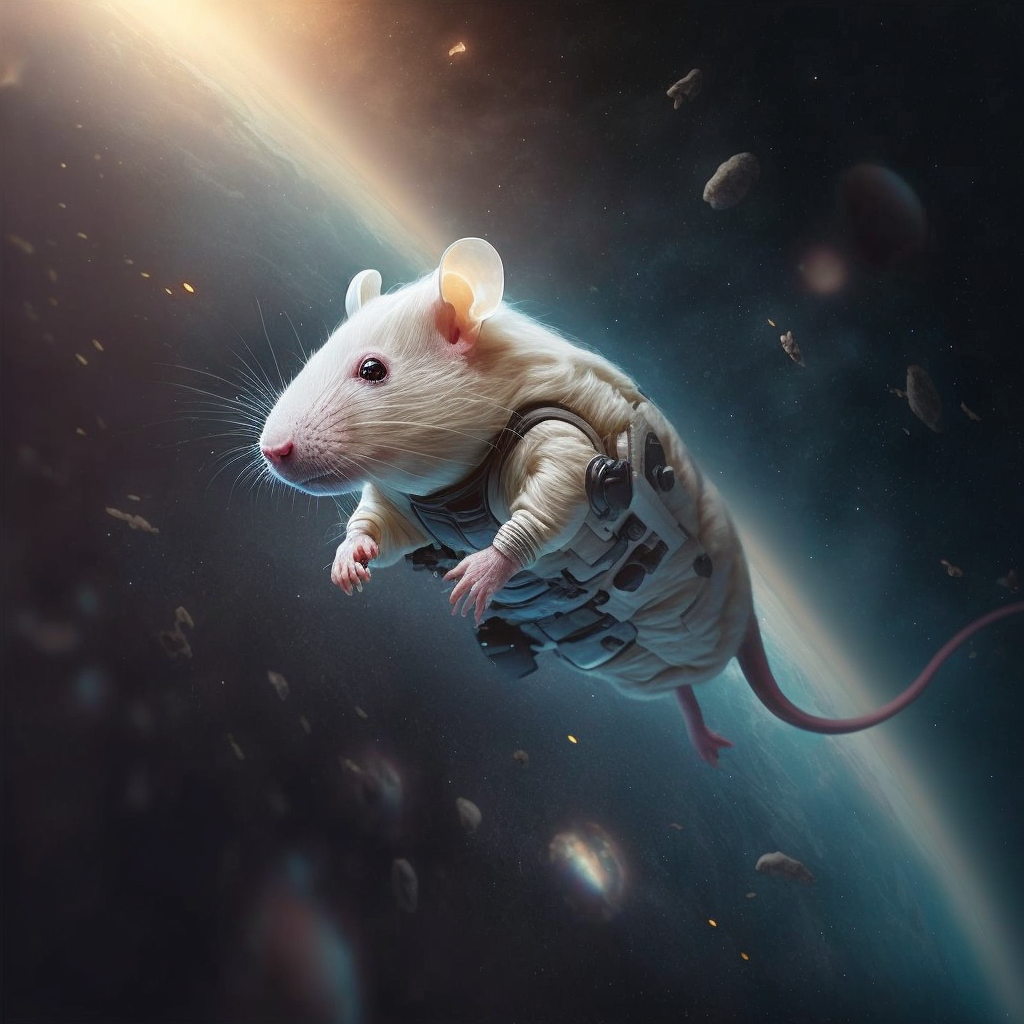 Albino Rat in Space