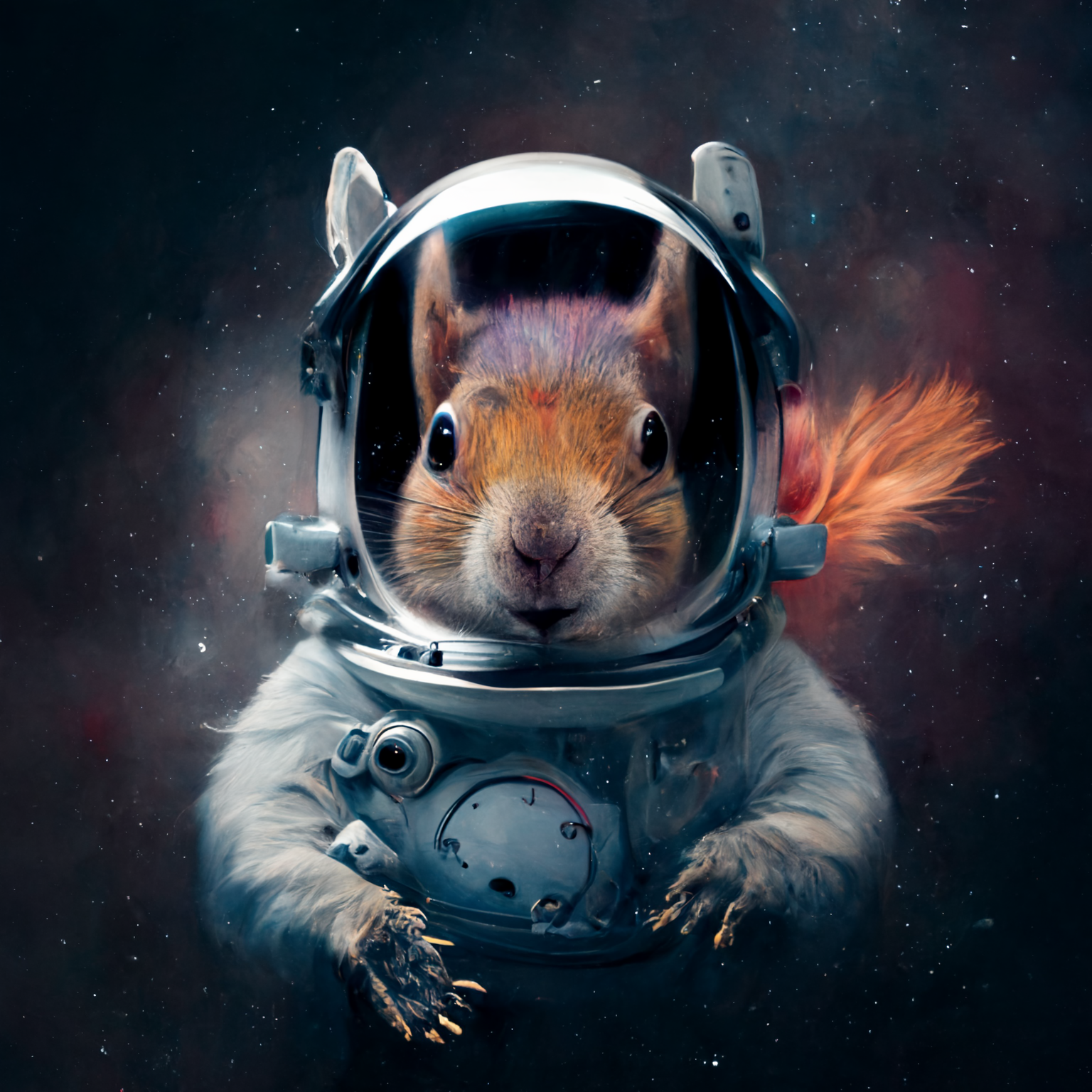 North American Red Squirrel Astronaut