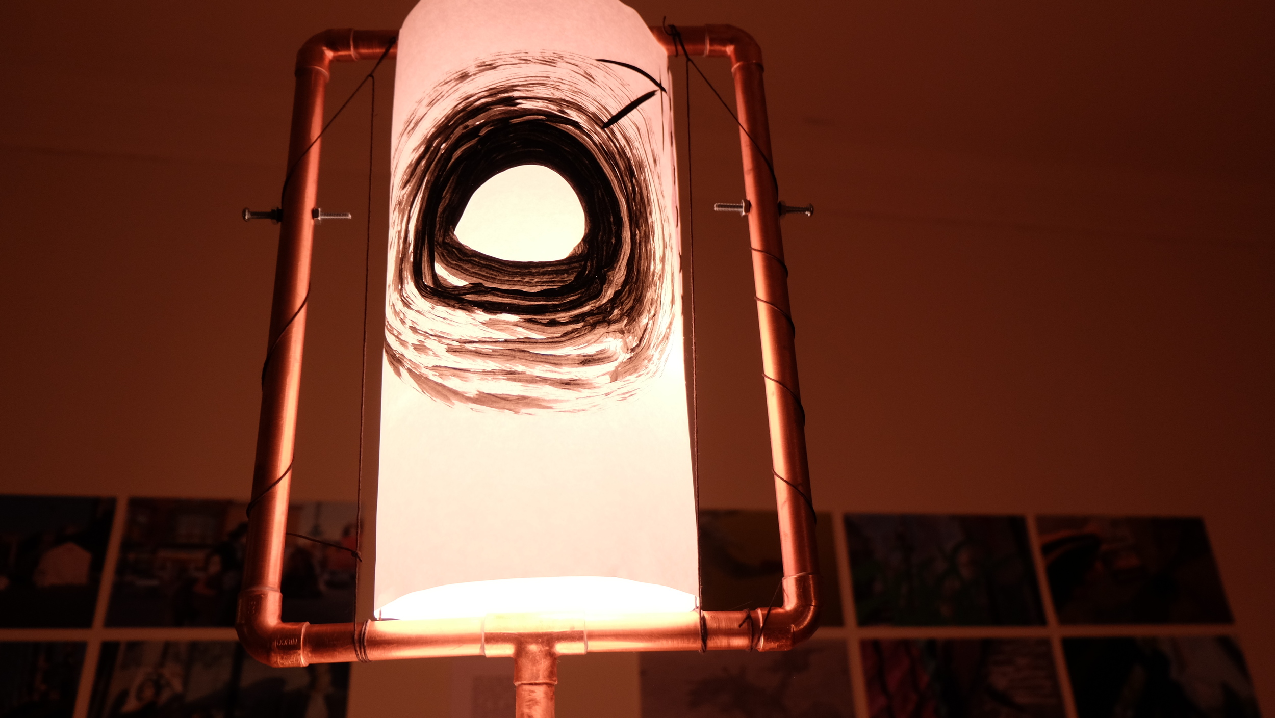 Custom copper lighting by Justin Kauker.