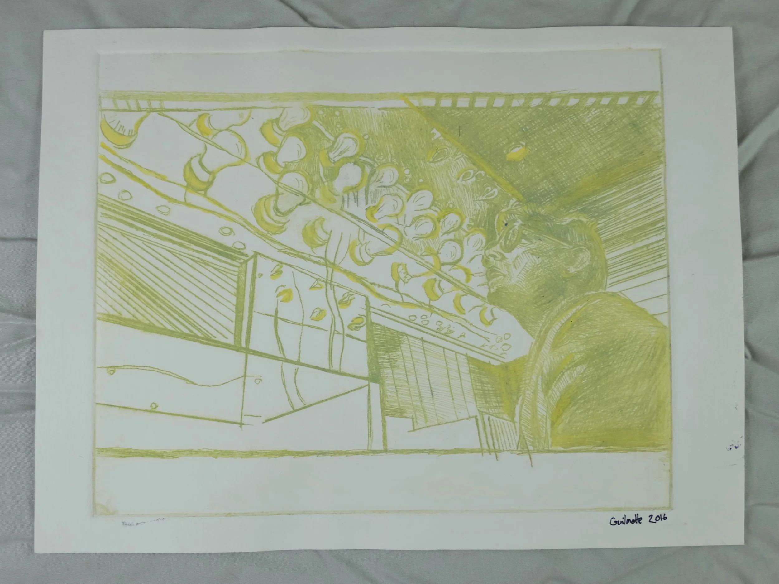 (Guilmette 2016), 9 x 12", drypoint print