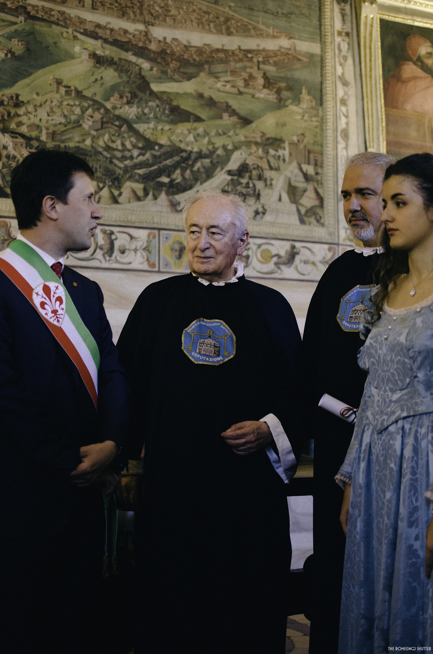 With the Mayor of Florence, Dario Nardella, on the feast day of Saint John the Baptist, the patron saint of Florence. 