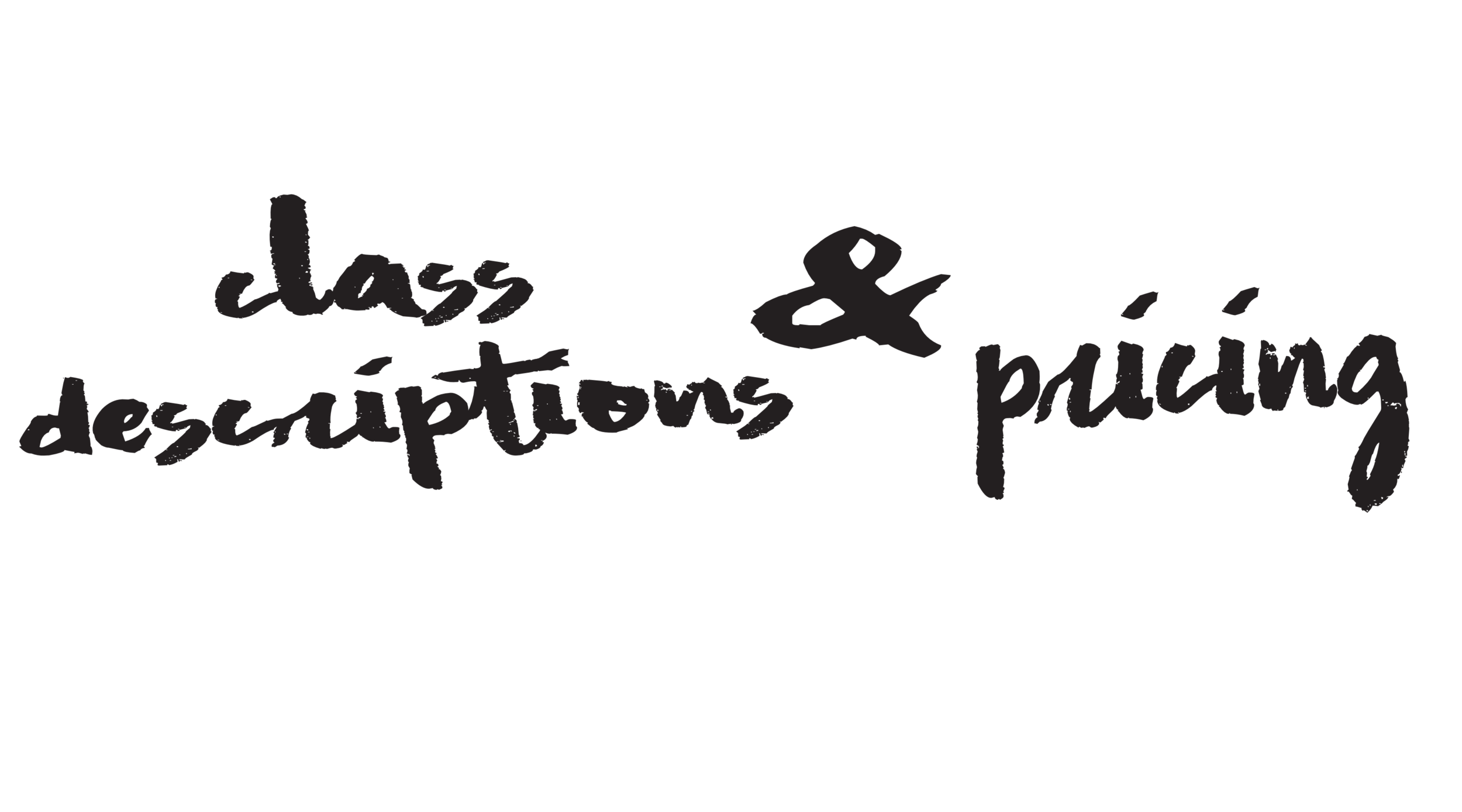 class descriptions & pricing
