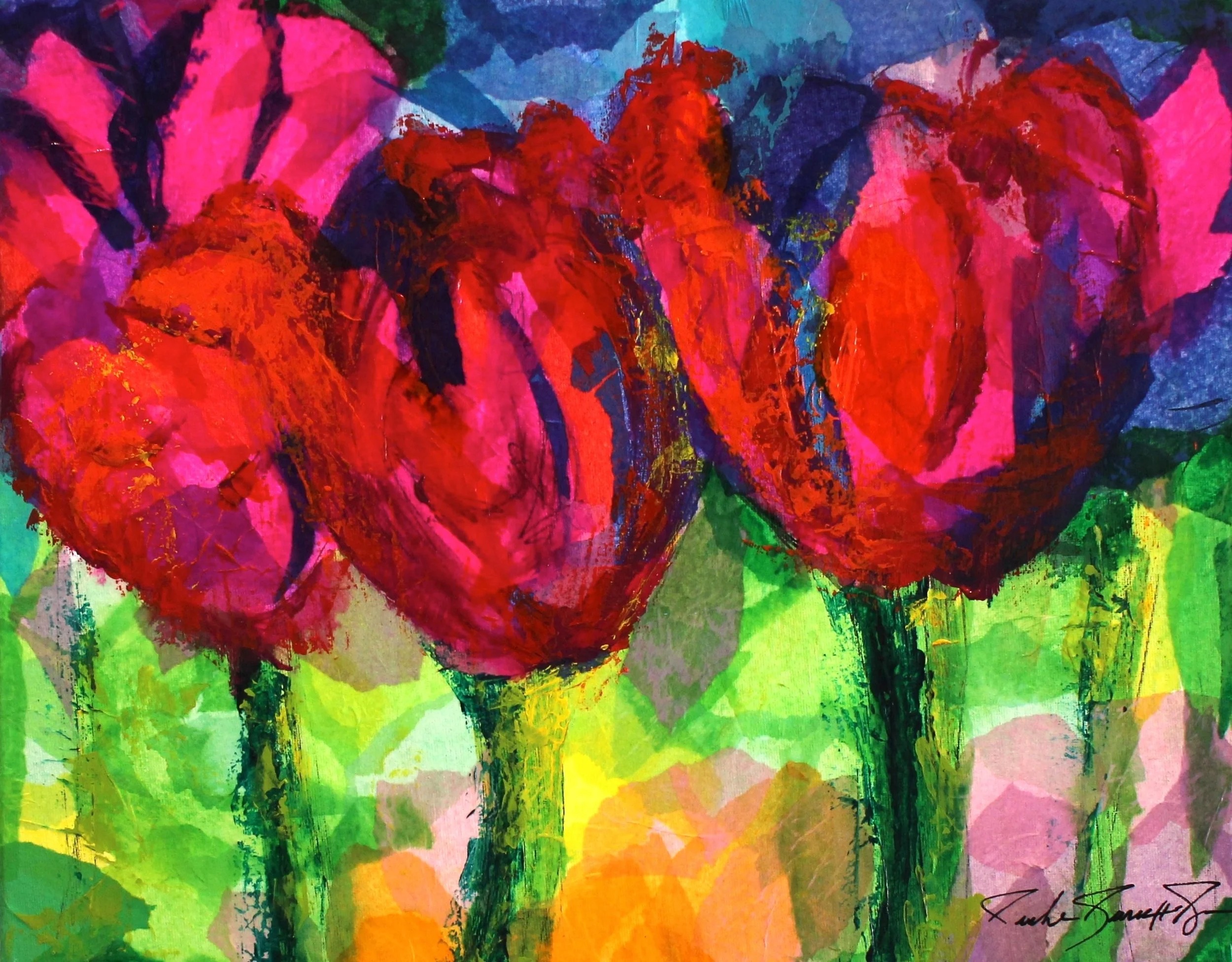 Night Shade Tulips 16 x 20