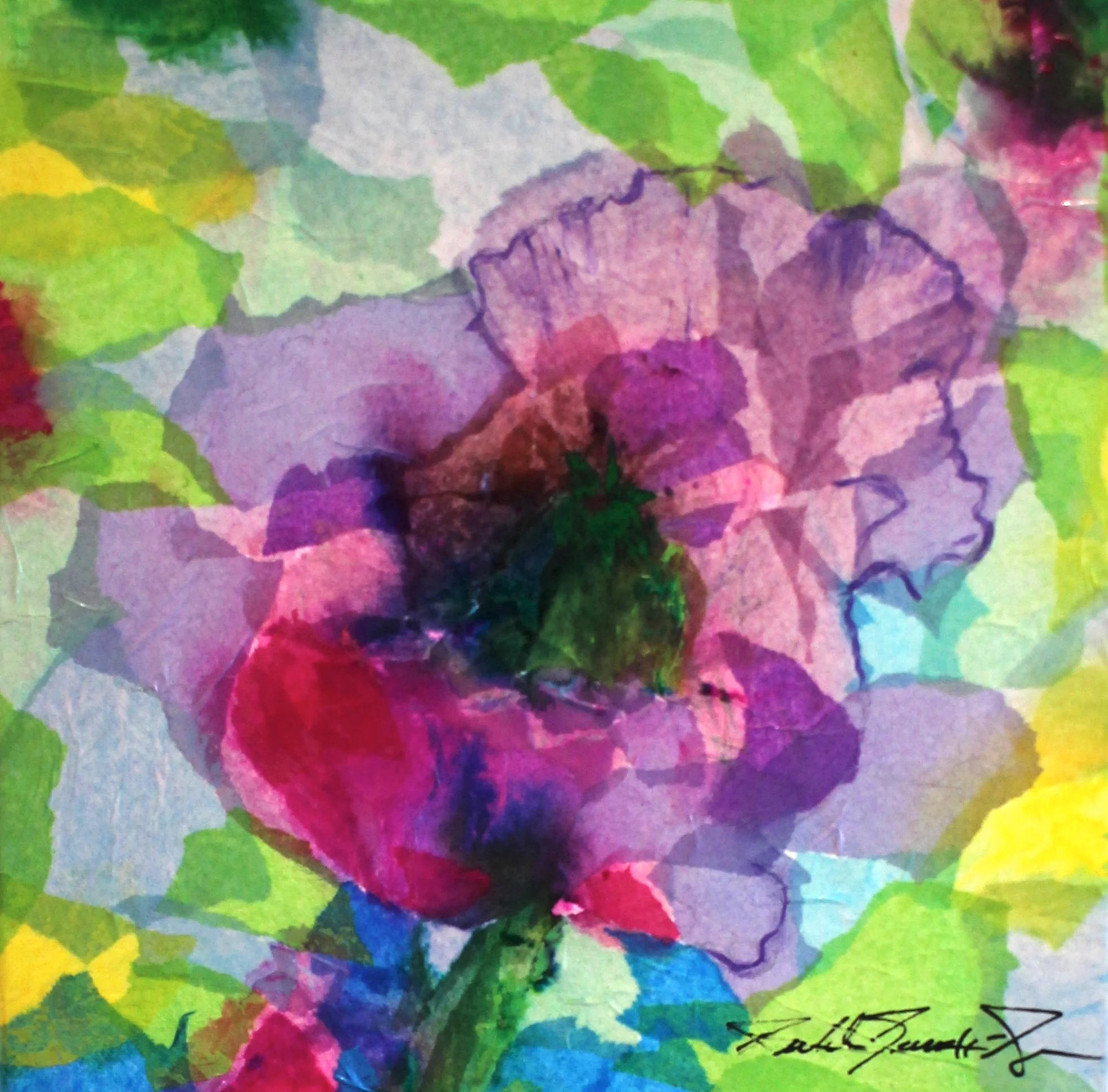 Purple Poppy 12 x 12