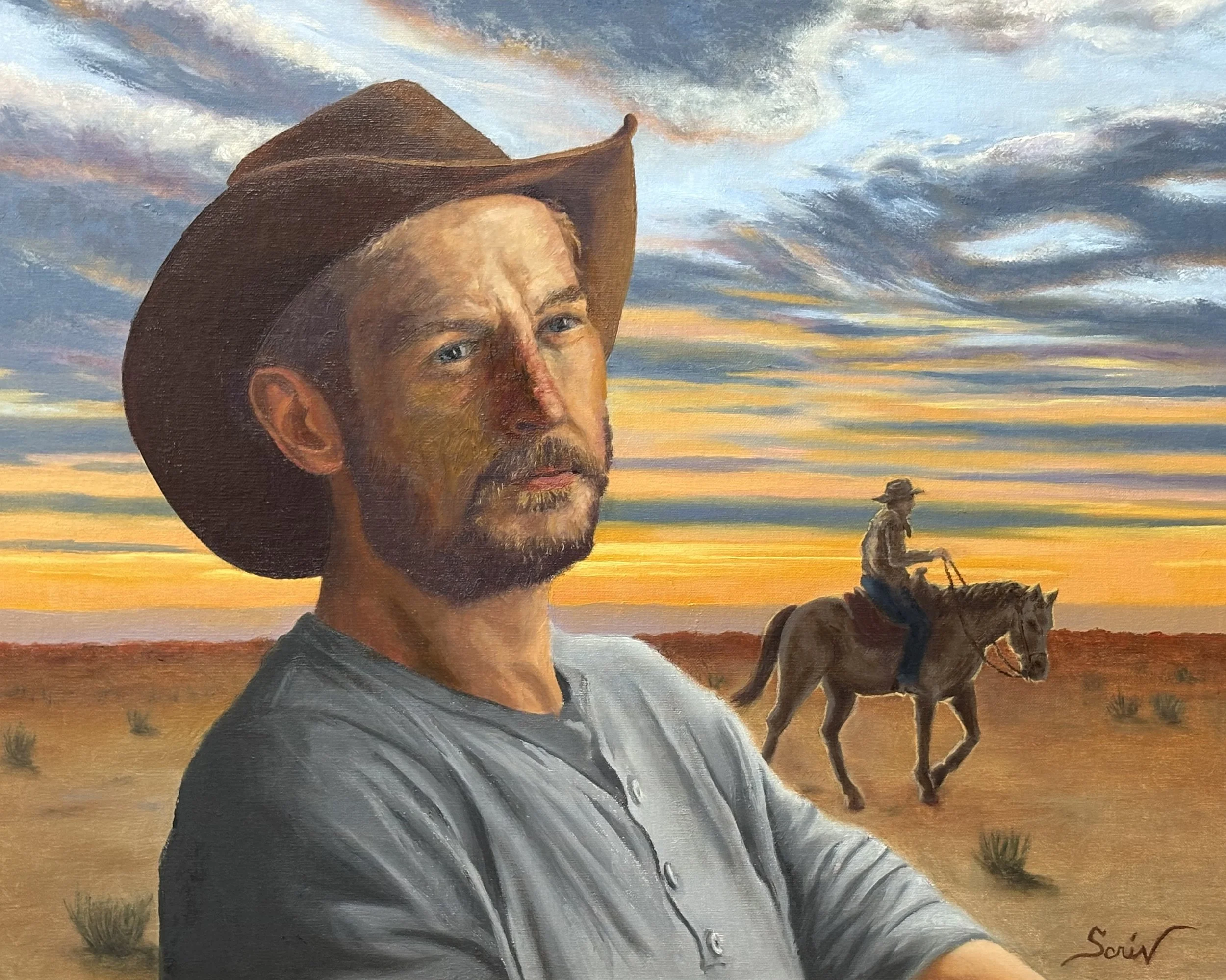 Southwestern Sunset: Portrait Of Tucker