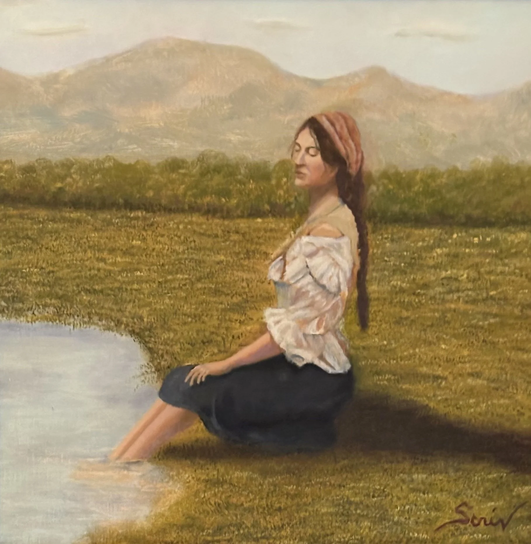 Girl At The Pond