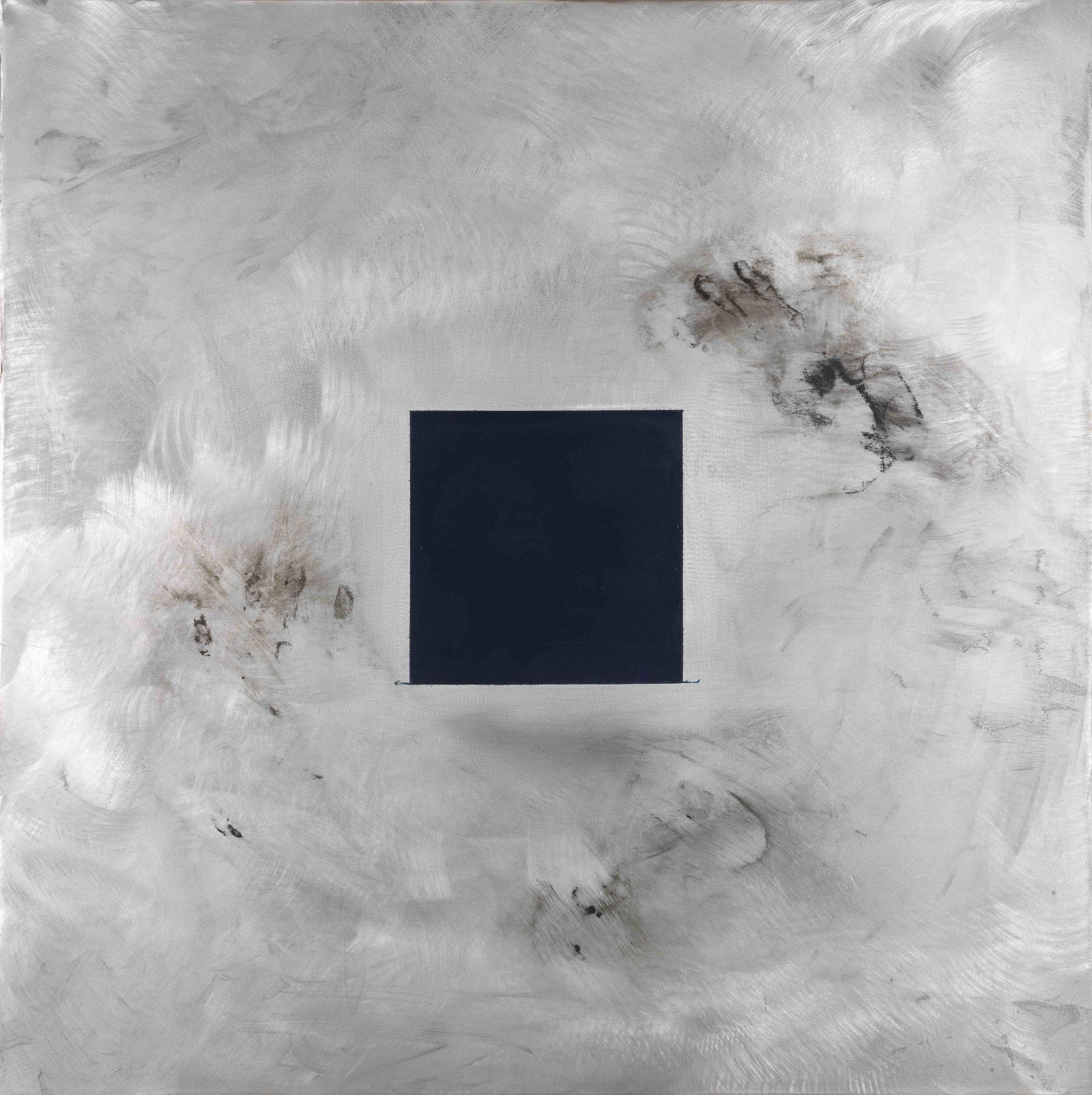 1966, "The Sound", enamel paint on aluminum on wood 81.8x81.8 cm