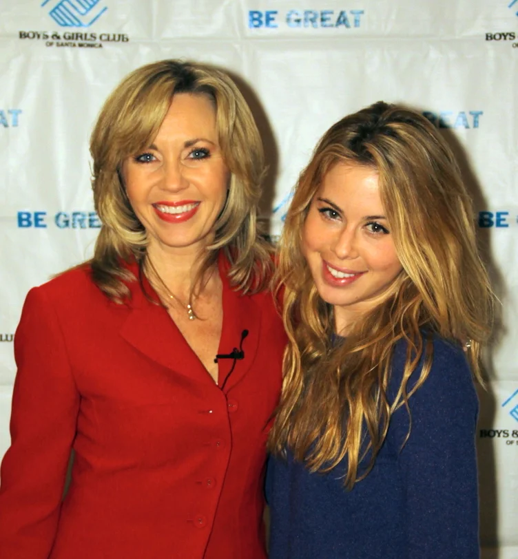 Emcee Deb Carson with Olympic Gold Medalist Tara Lipinski at Boys & Girls Club of Santa Monica’s “Youth of the Year” Awards Banquet.