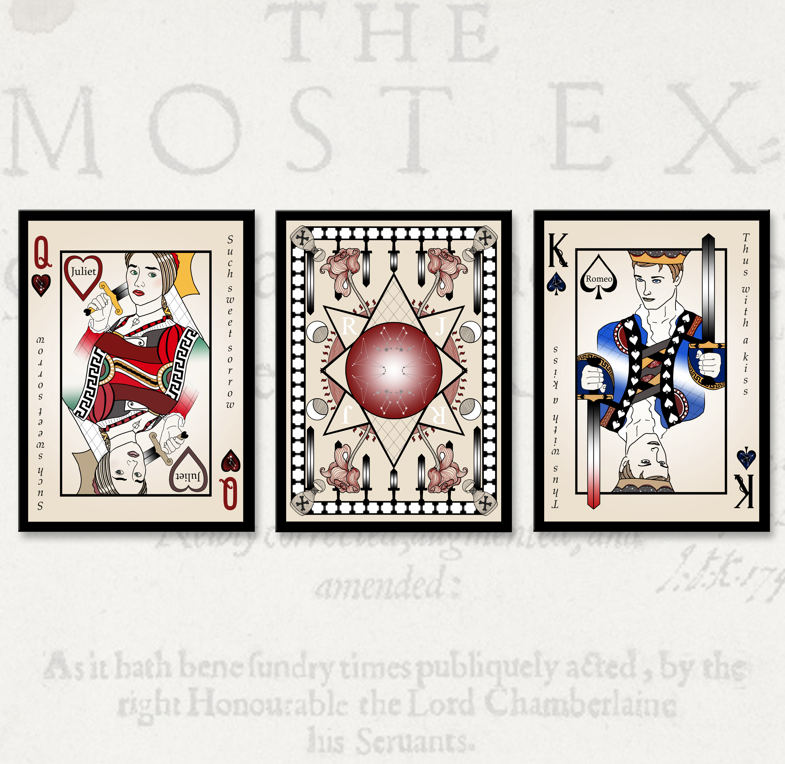 "A Selection from Romeo and Juliet Playing Cards"