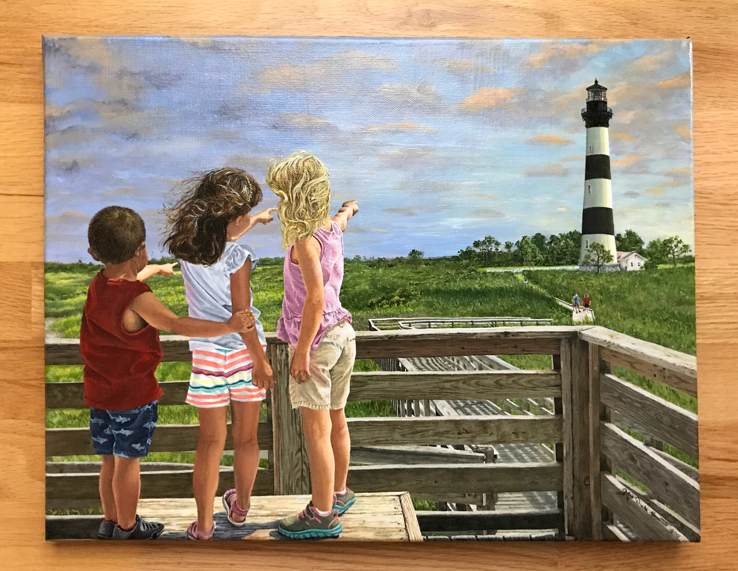 "Cousins at Bodie Island Lighthouse"