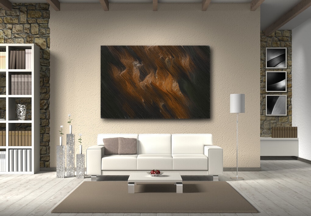 Wildebeest Migration abstract artwork in situ