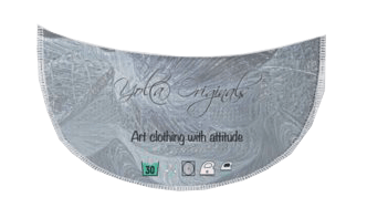 Ghostly Leaves and Feathers Skater Dress Label Detail